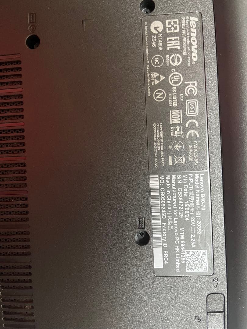 美品 Lenovo B40‑70 Core i3 4GB 425GB Win10