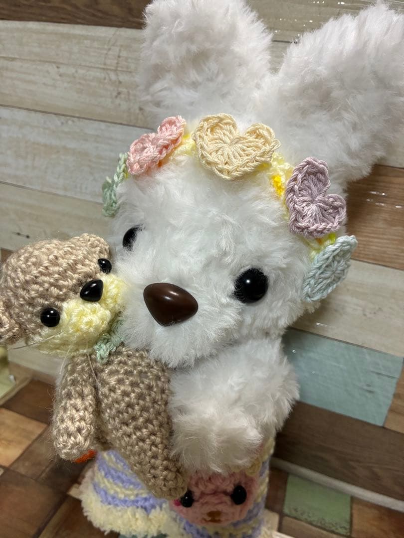 ファーヤーンのうさぎさんあみぐるみ