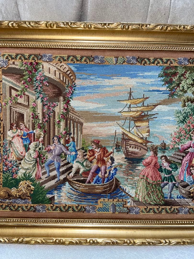 手刺繍 ハンドメイド 絵 額絵