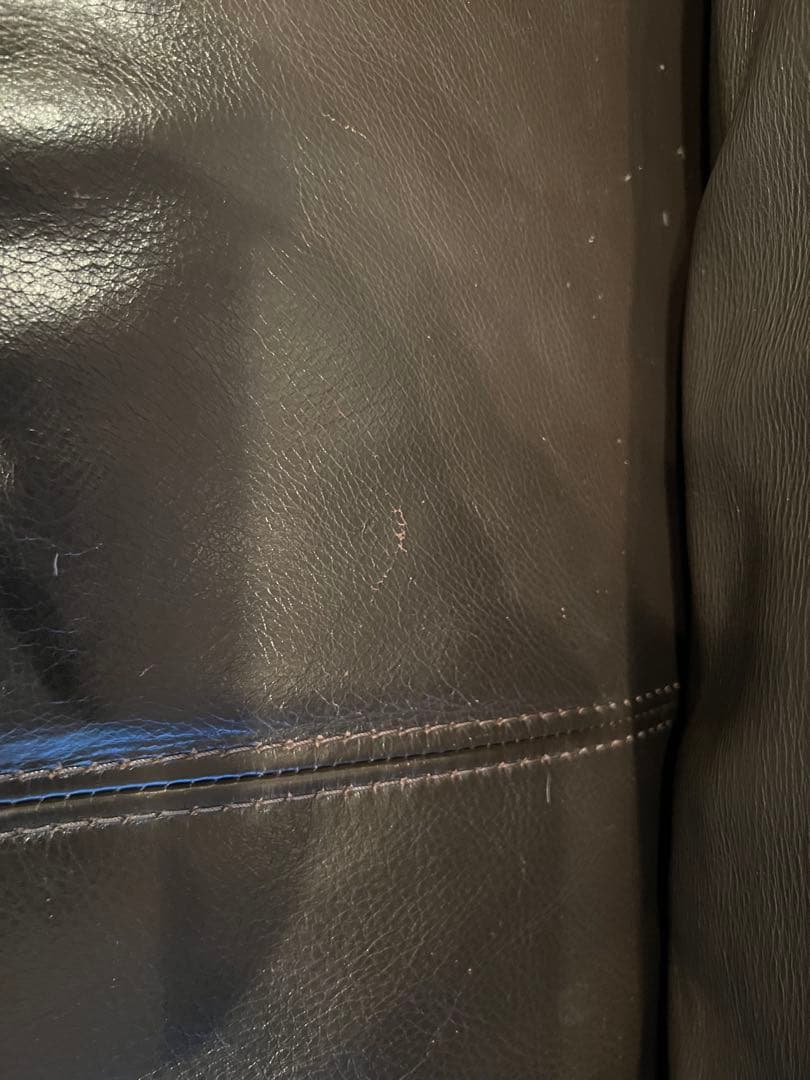 【1/3】moda en casa ダークブラウン レザー コーナーソファ L字