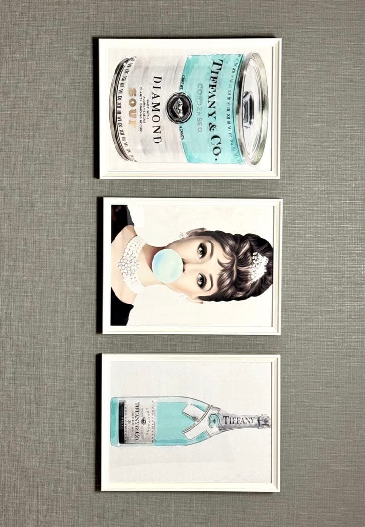 199フレーム付きキャンバスアート　ブランドアートポスター　オードリーヘプバーン