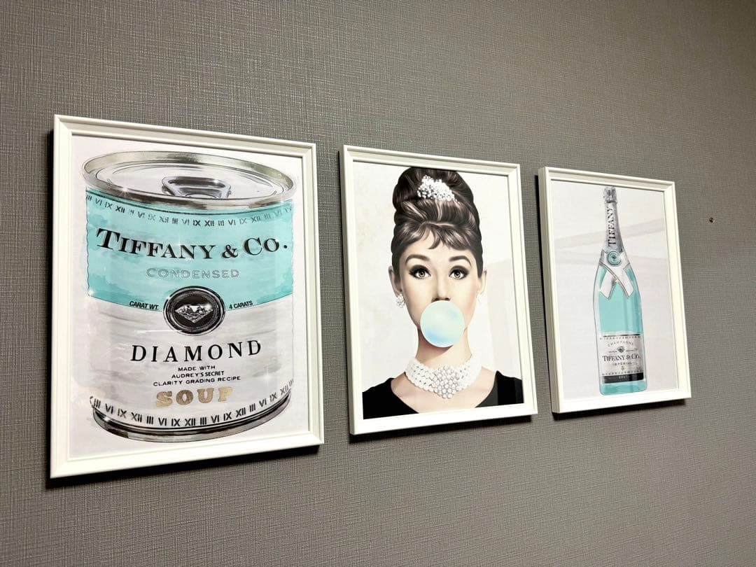 199フレーム付きキャンバスアート　ブランドアートポスター　オードリーヘプバーン