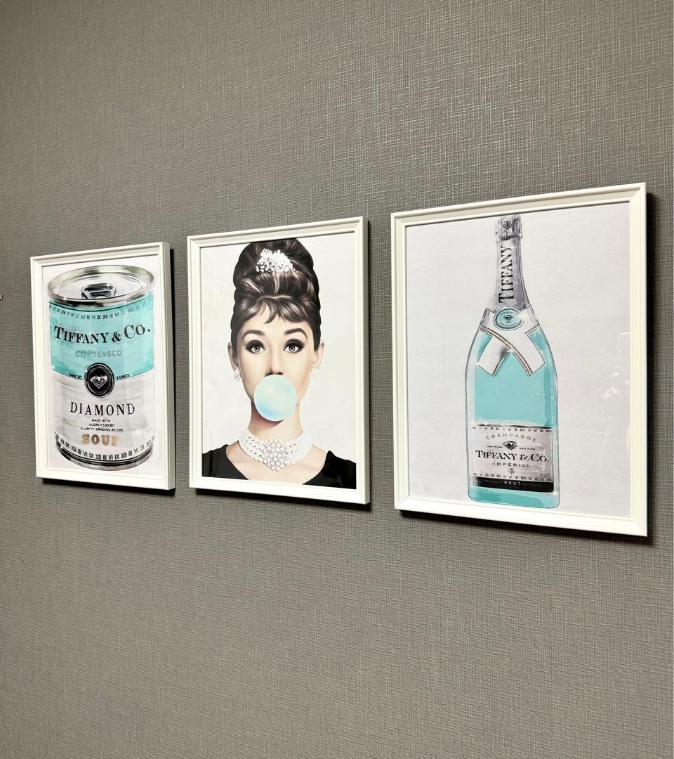 199フレーム付きキャンバスアート　ブランドアートポスター　オードリーヘプバーン