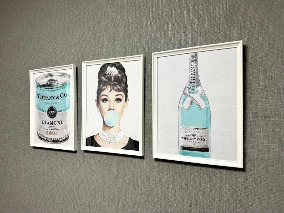 199フレーム付きキャンバスアート　ブランドアートポスター　オードリーヘプバーン