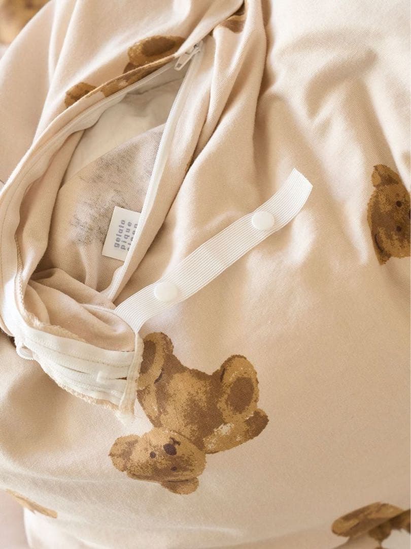 新品　ジェラピケ　ベア　寝具カバー　ダブル　３点セット　マットレス用