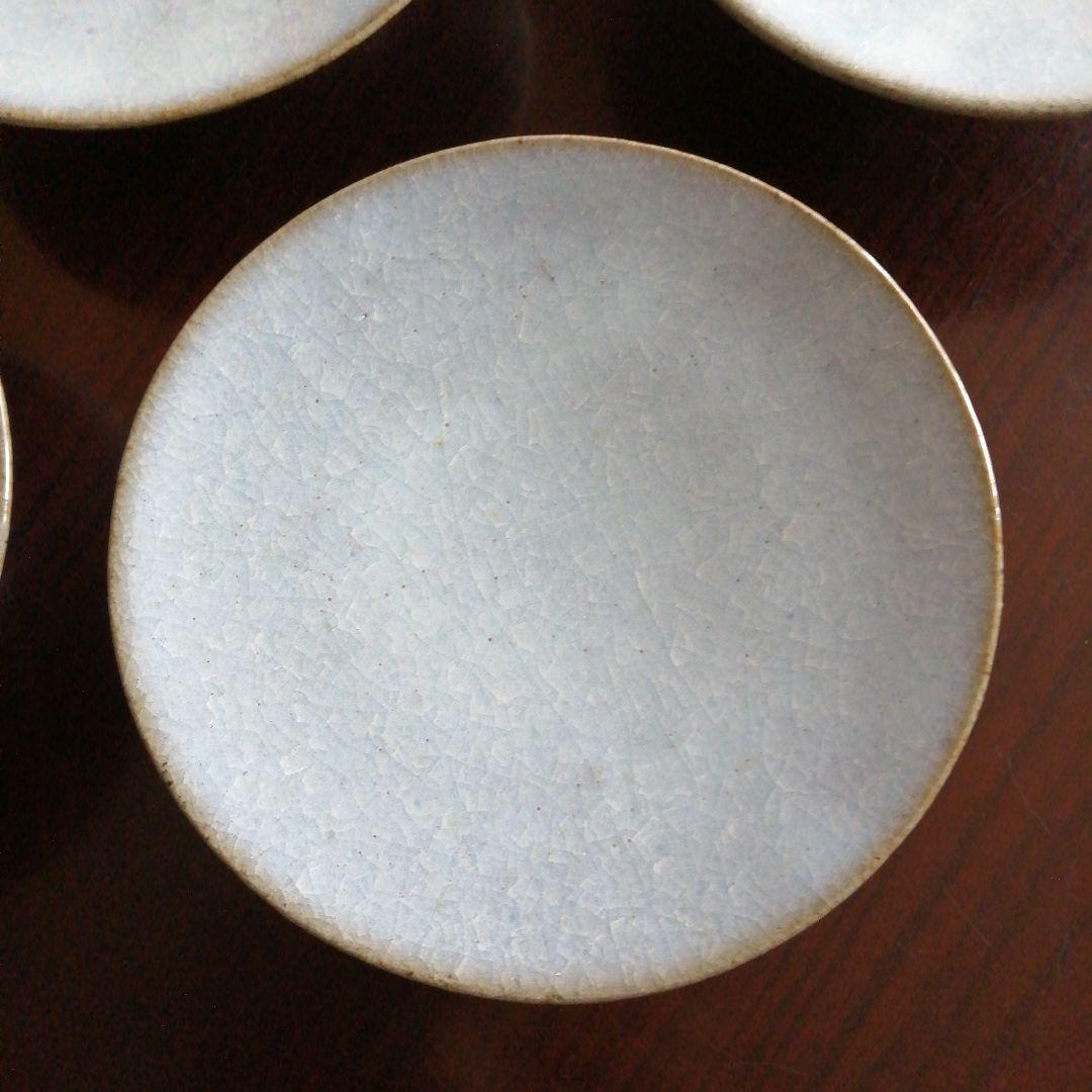 京焼　木村盛伸　釣窯釉高台皿　5枚　15cm