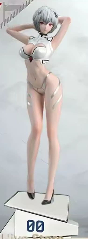 【綾波 レイ】新世紀エヴァンゲリオン　　シルバー水着スーツ　海外限定版フィギュア