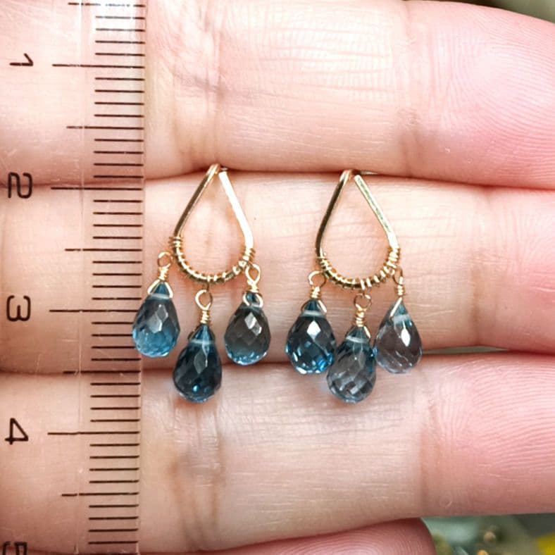 14kgf ロンドンブルートパーズピアス♡