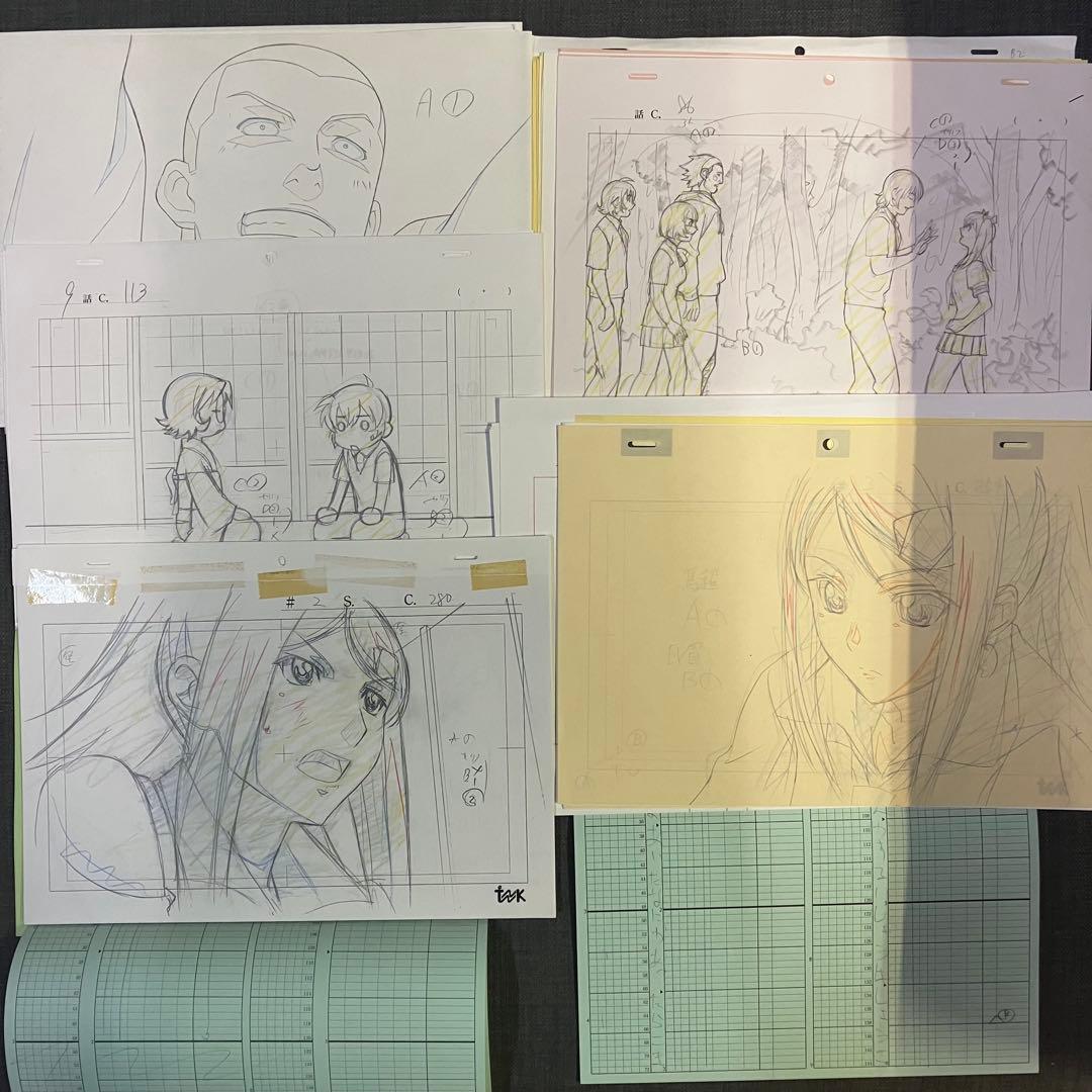 一騎当千シリーズ アニメ 原画 レイアウト タイムシート 等 まとめ売り