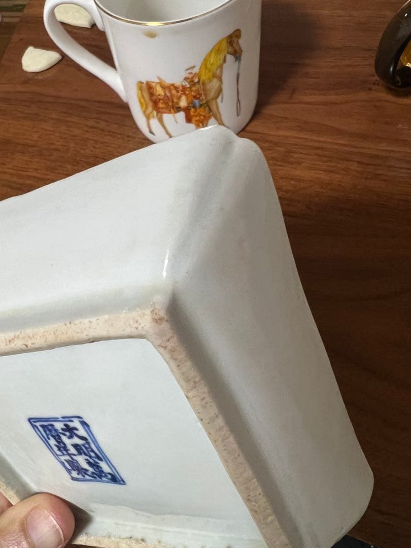 中国染付け龍紋皿骨董　アンティーク