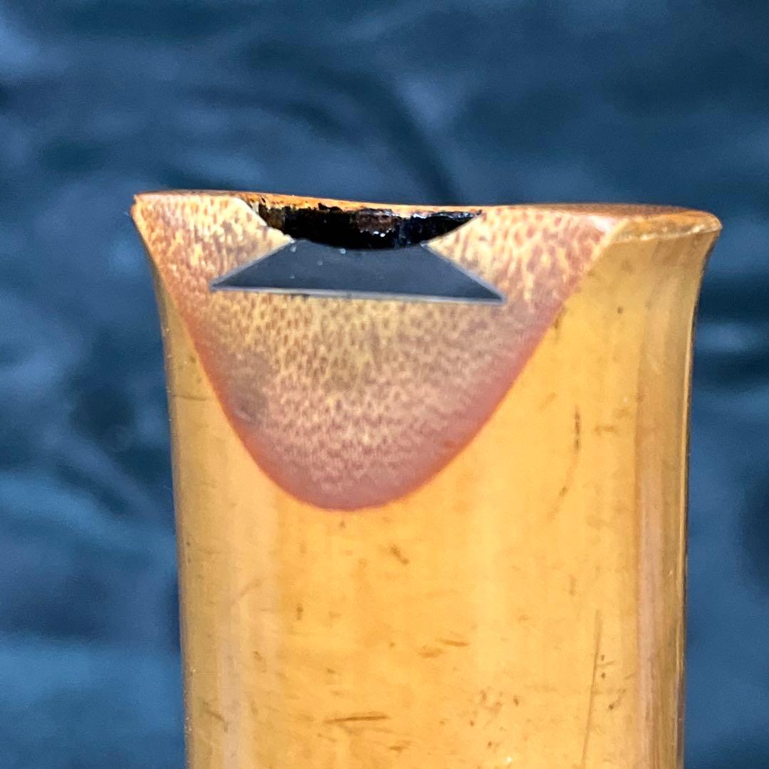 尺八 琴古流 在銘 二尺一寸管 銀巻き 【音出し確認済み】