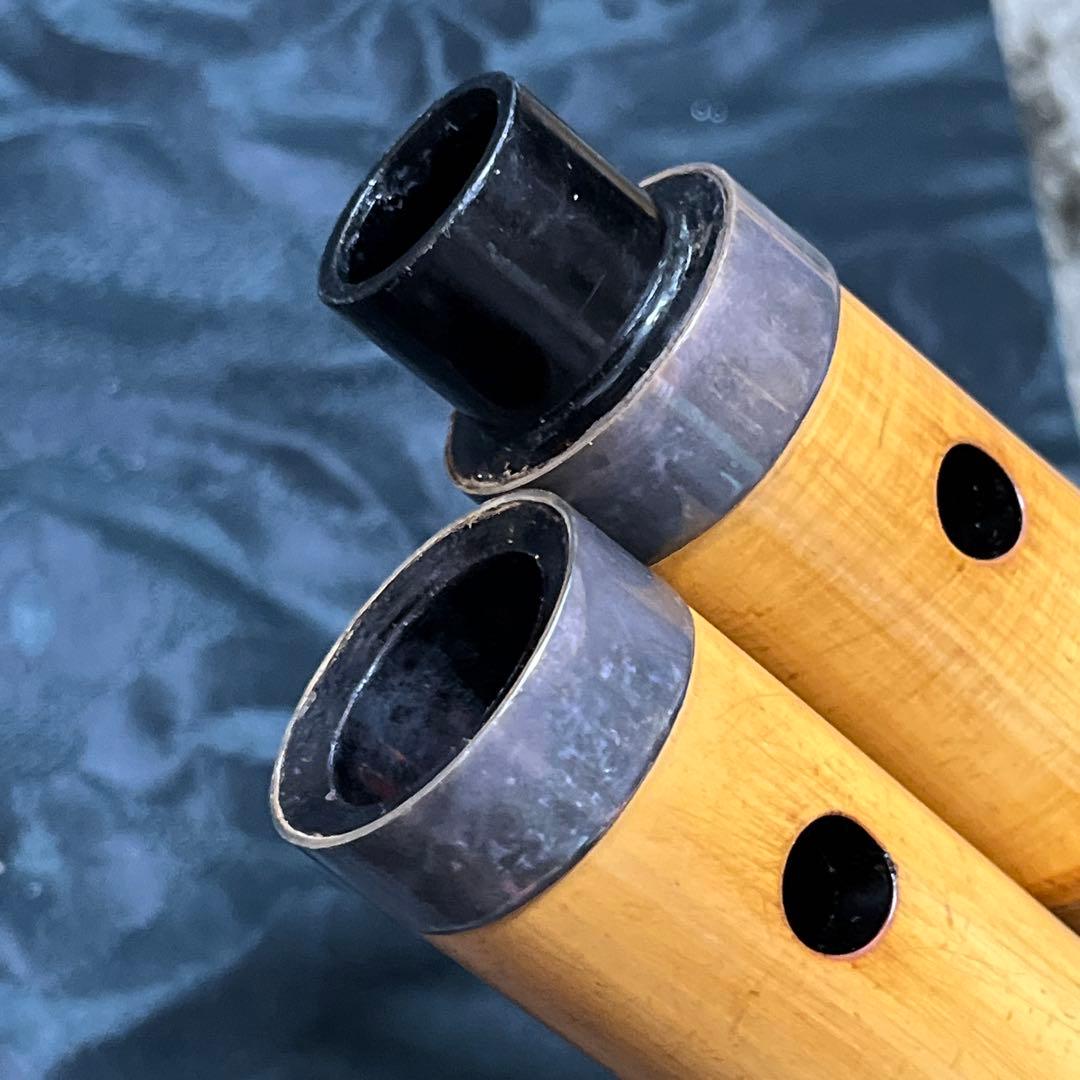 尺八 琴古流 在銘 二尺一寸管 銀巻き 【音出し確認済み】