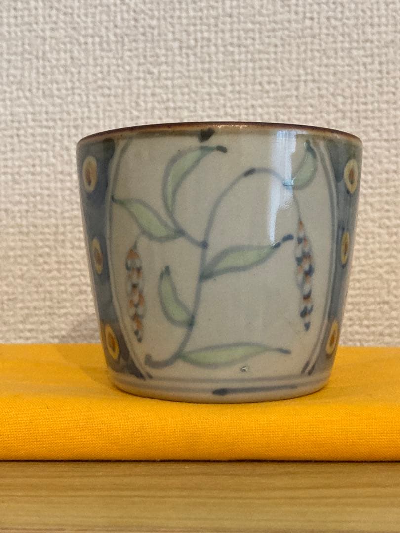 h*t様 佐藤走波（五代）染錦　草花文　そば猪口