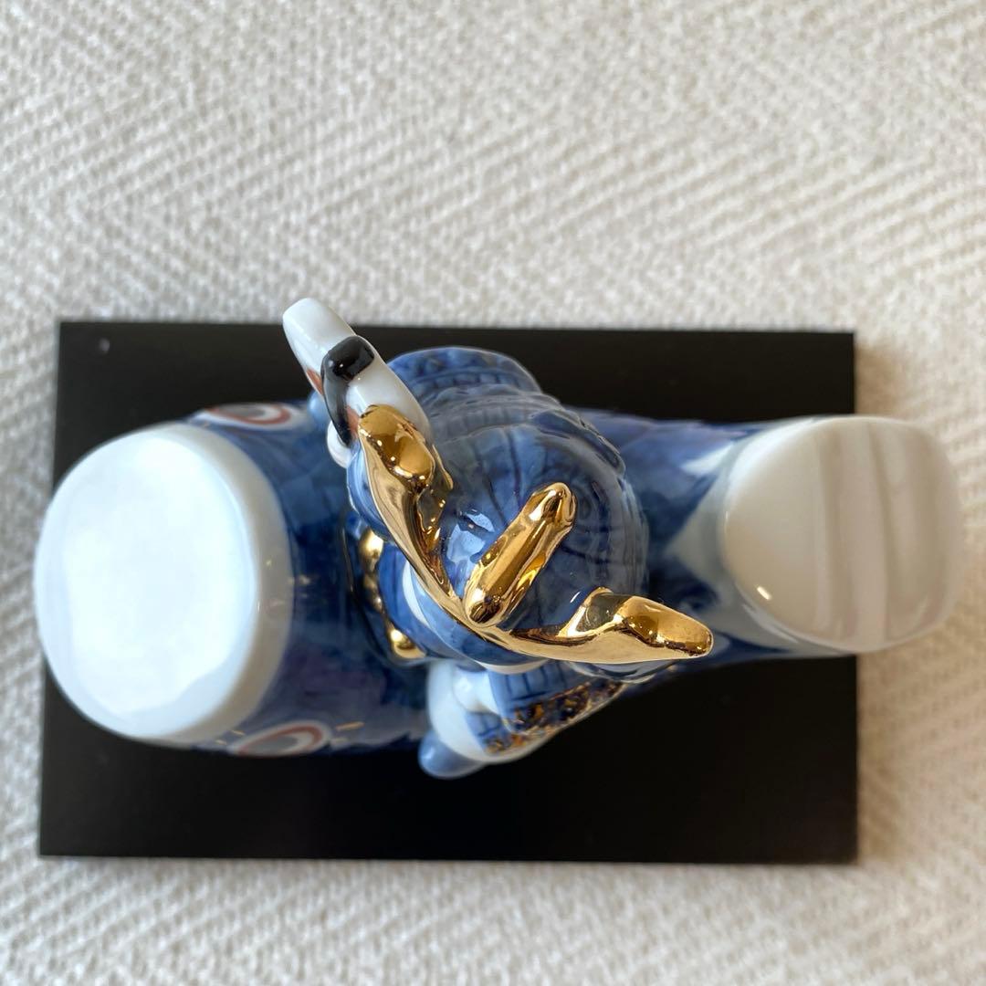 五月人形 陶器 鯉のぼり 鯉幟 武将 藍染金彩 節句飾り 薬師窯 光堂作 昇龍