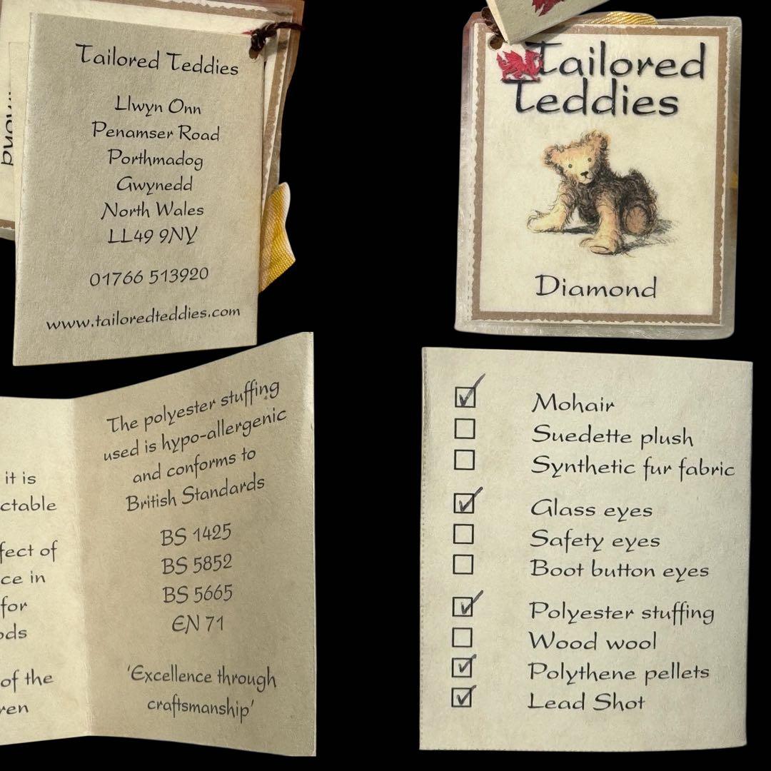 テディベア ダイヤモンド ホワイト 限定15体 英国製 証明書 サイン 箱 完品