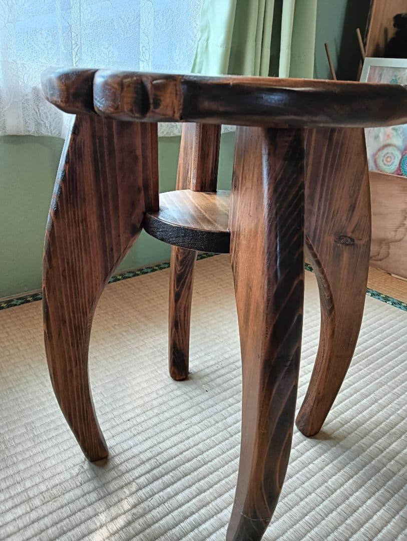 木製スツール 桜の花　吉野杉