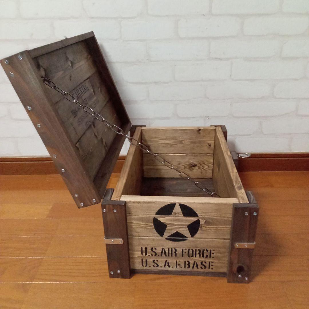 【ハンドメイド】ミリタリーコンテナ ストレージボックス