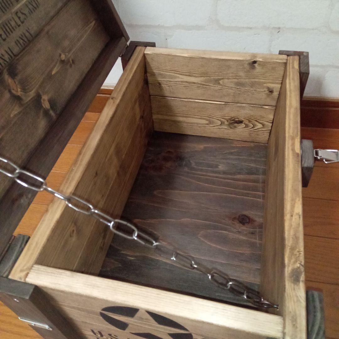 【ハンドメイド】ミリタリーコンテナ ストレージボックス