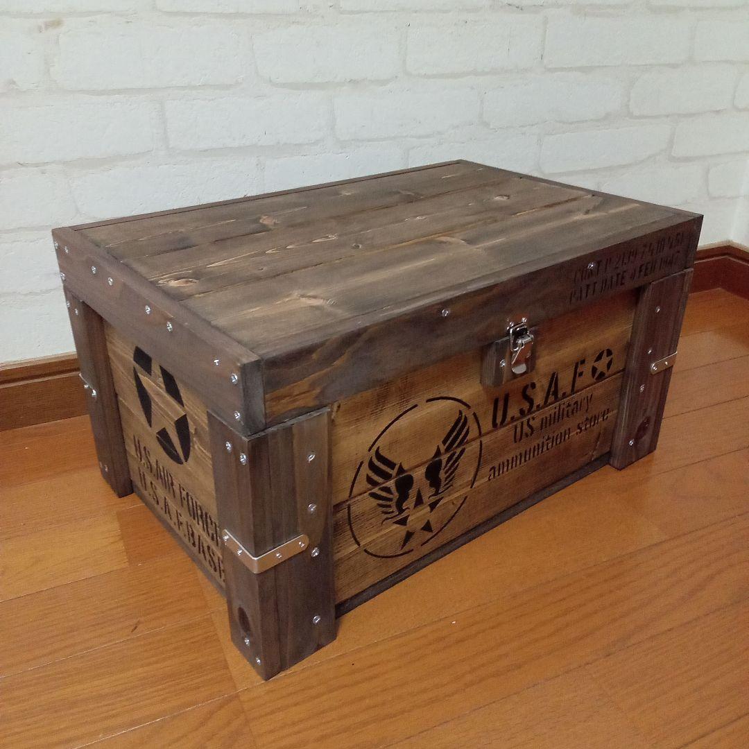 【ハンドメイド】ミリタリーコンテナ ストレージボックス