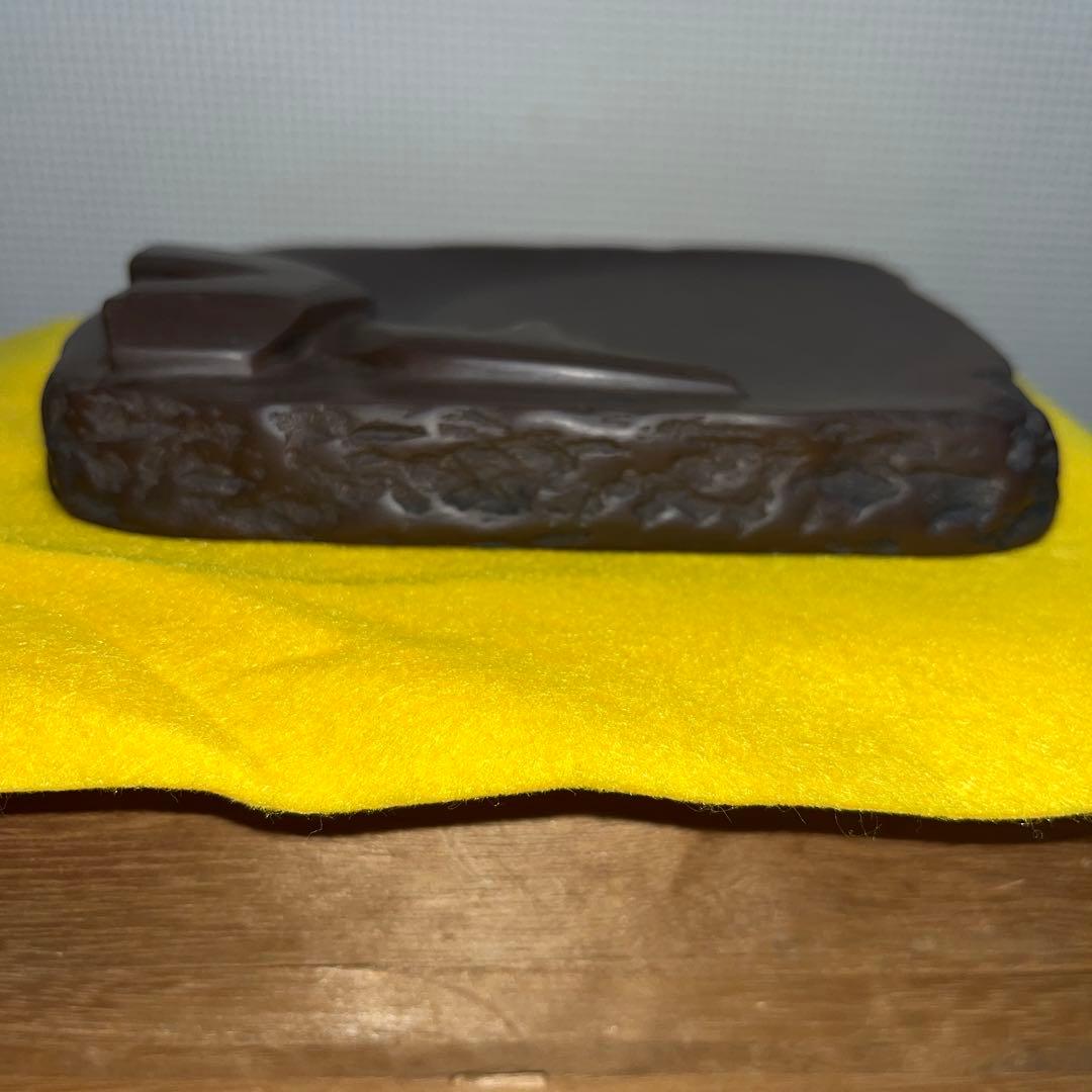 ⭕️赤間硯　銘　きく　名工　堀尾卓司　美品　希少作品　桐共箱