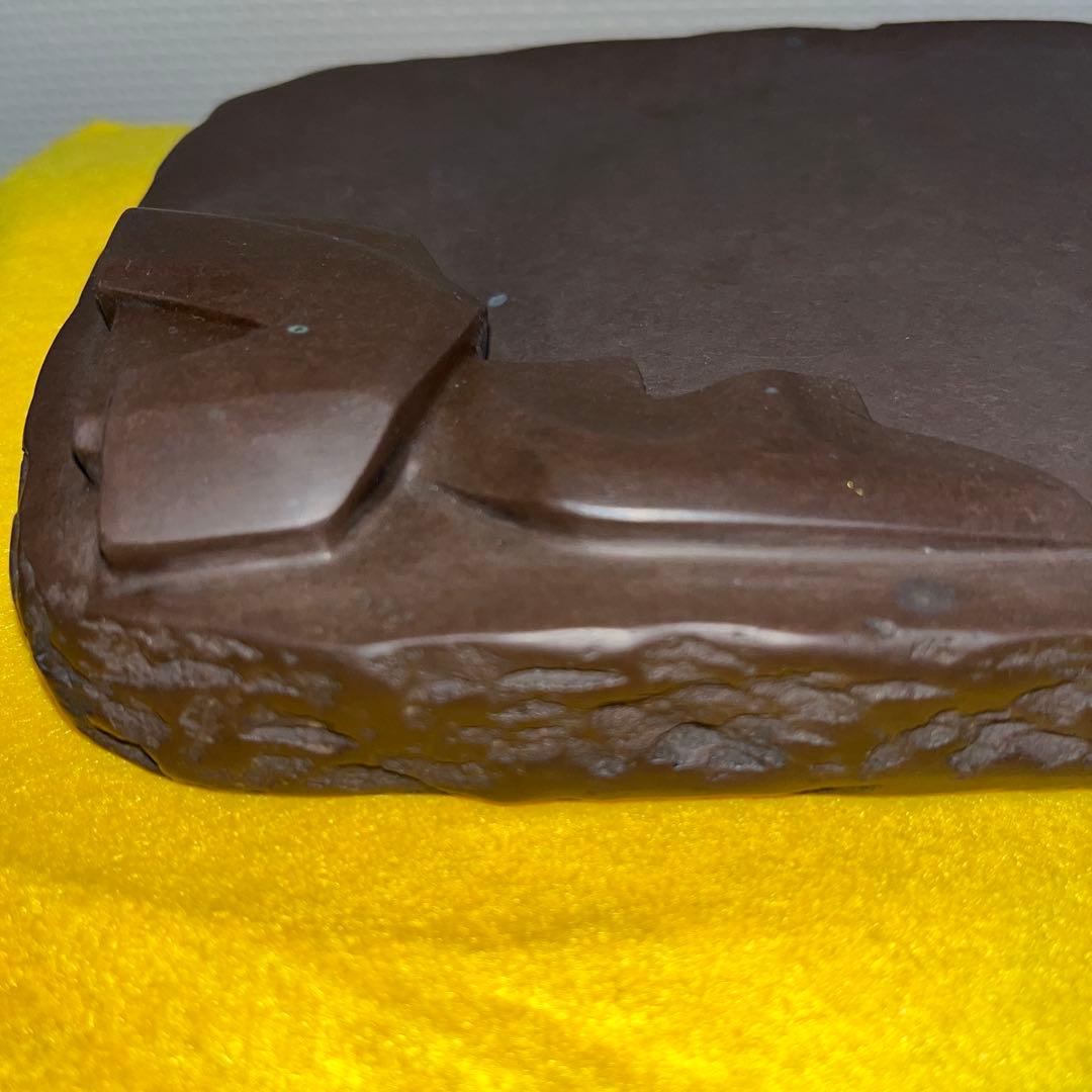 ⭕️赤間硯　銘　きく　名工　堀尾卓司　美品　希少作品　桐共箱