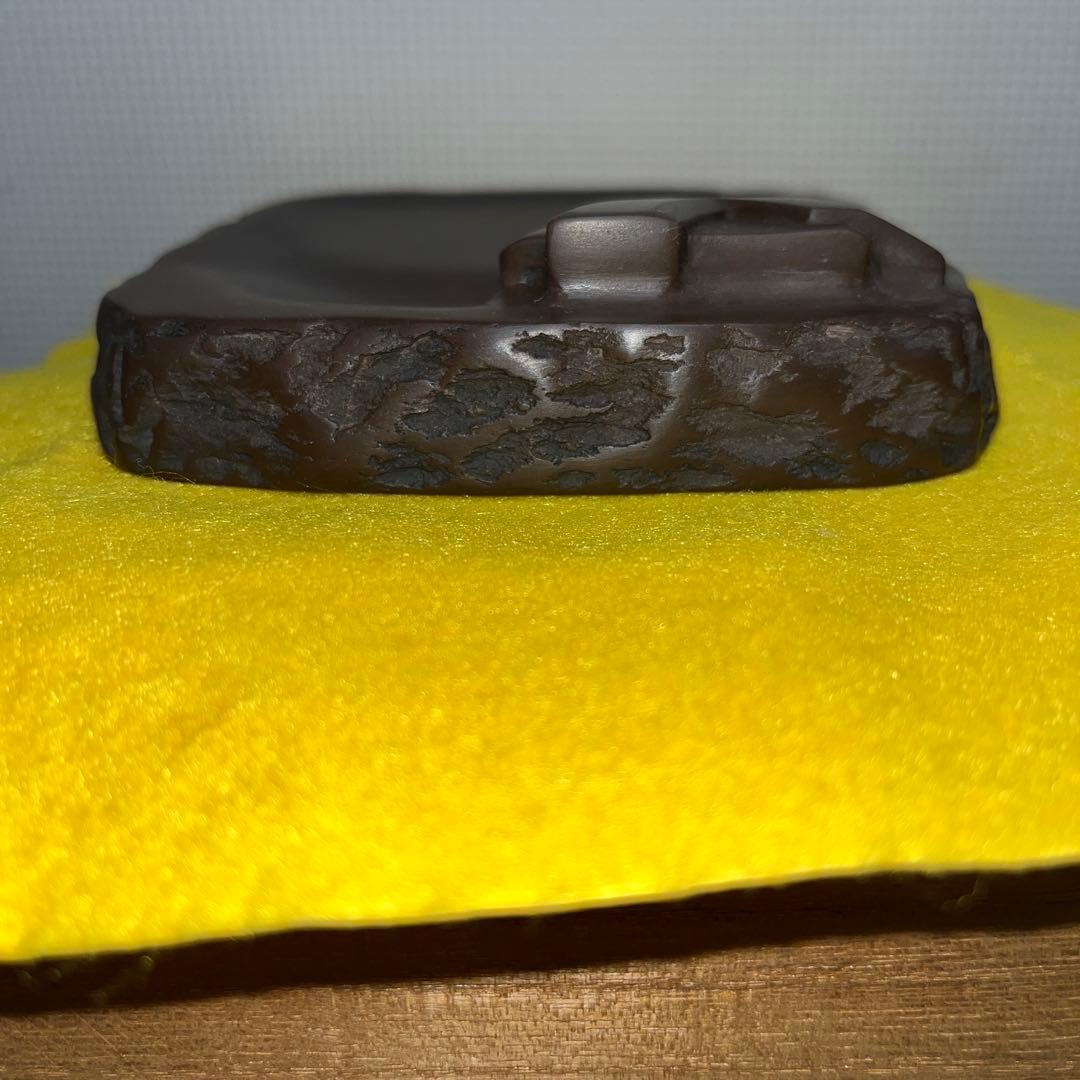 ⭕️赤間硯　銘　きく　名工　堀尾卓司　美品　希少作品　桐共箱