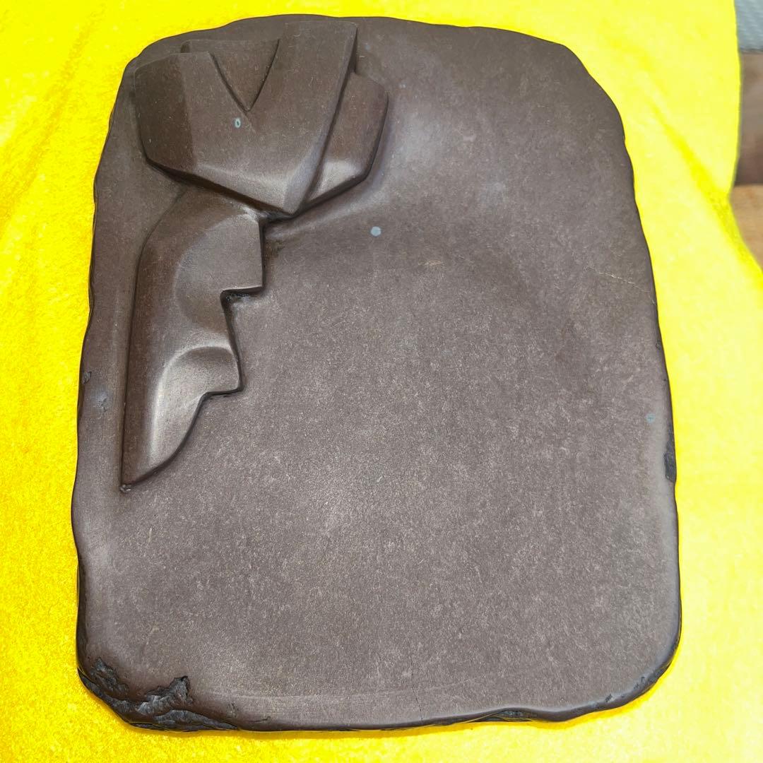 ⭕️赤間硯　銘　きく　名工　堀尾卓司　美品　希少作品　桐共箱