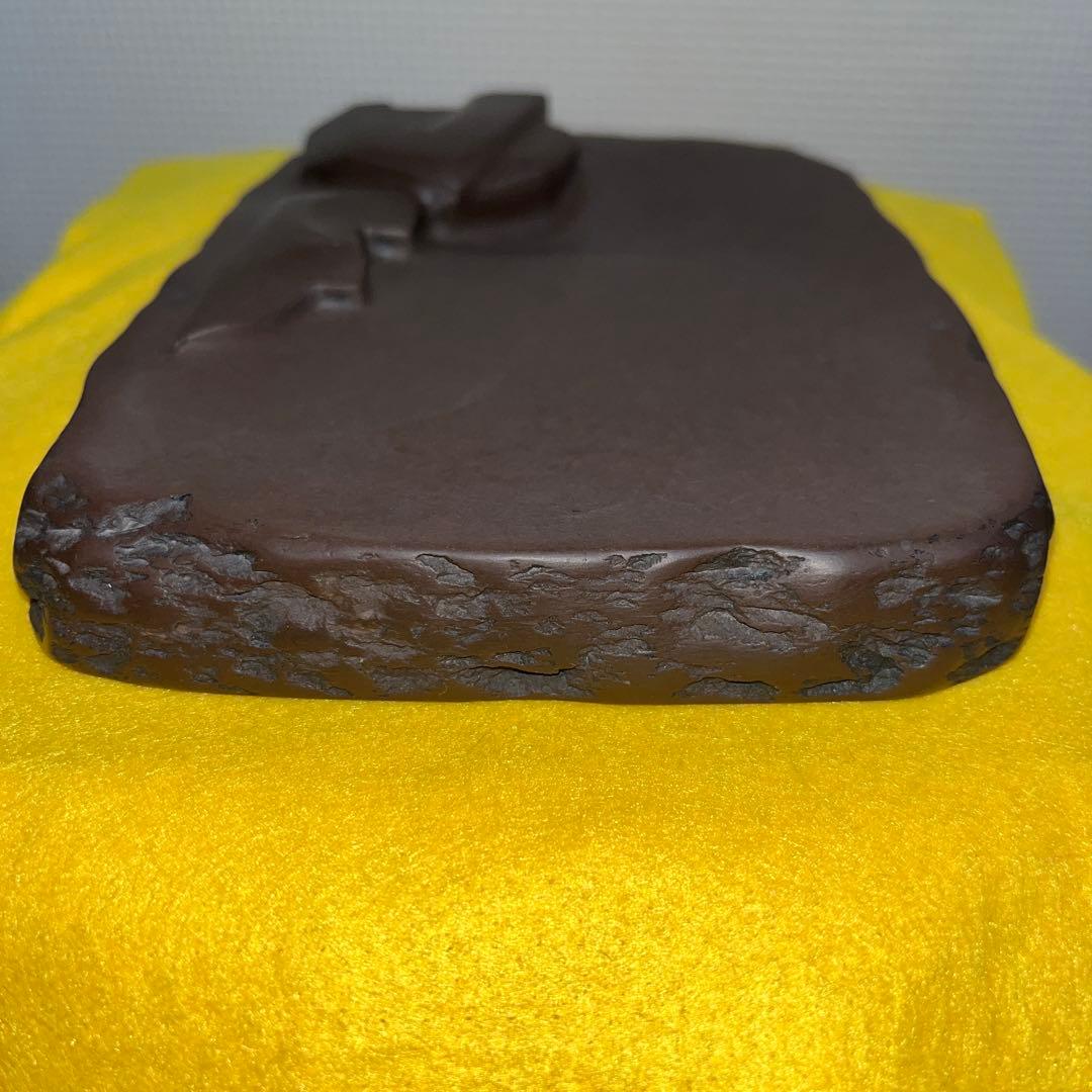 ⭕️赤間硯　銘　きく　名工　堀尾卓司　美品　希少作品　桐共箱