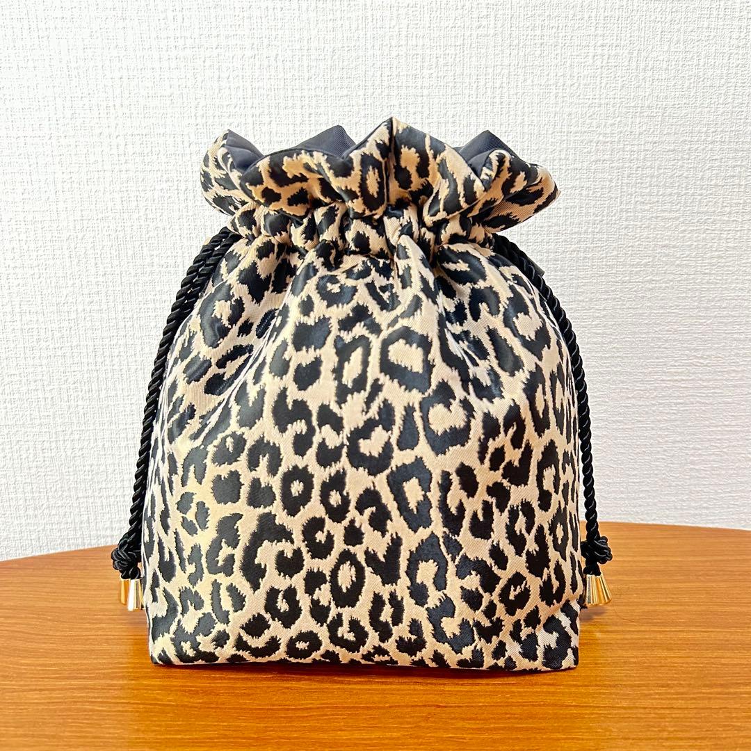 ☆leopard巾着バック☆