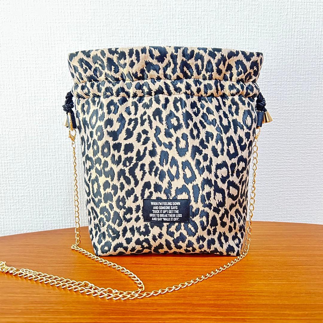 ☆leopard巾着バック☆