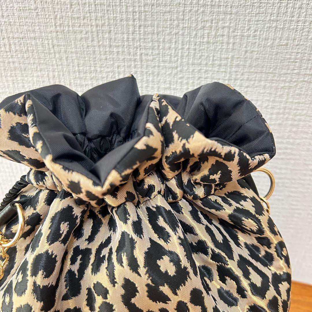 ☆leopard巾着バック☆
