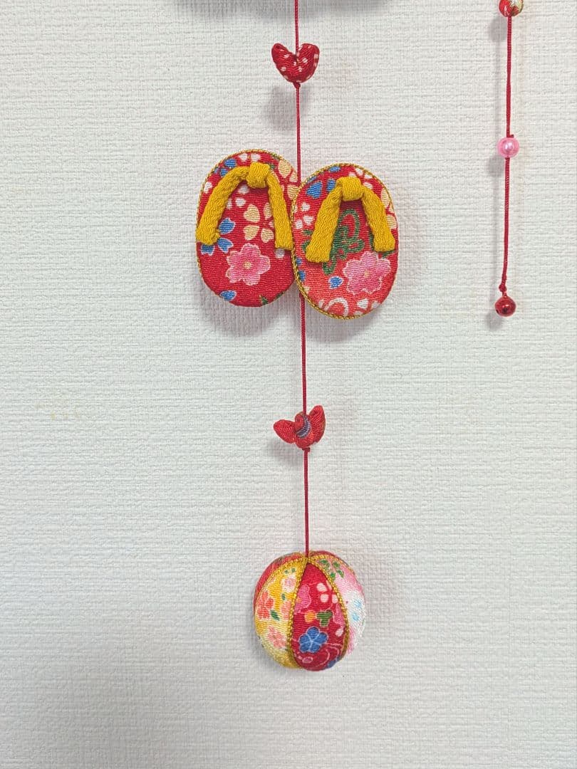 【 うさぎ雛の吊るし飾り(壁掛け) 】ちりめん細工 さげもん 吊るし雛