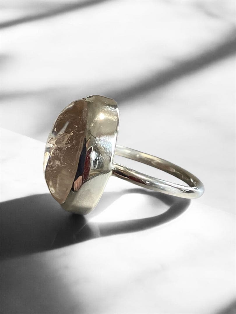 ハンドメイド　シルバーリング　ガーデンクォーツ 13.5号