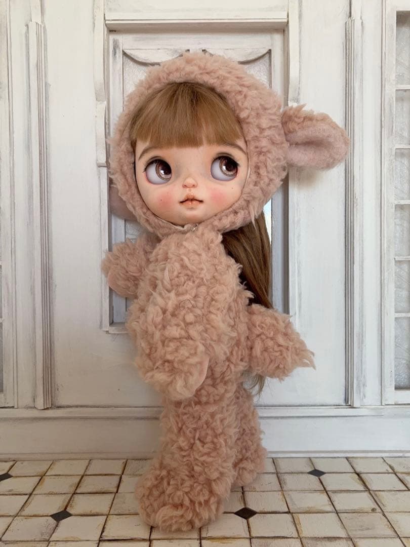 ブライスアウトフィット　着ぐるみ　ひつじ（ベージュピンク）