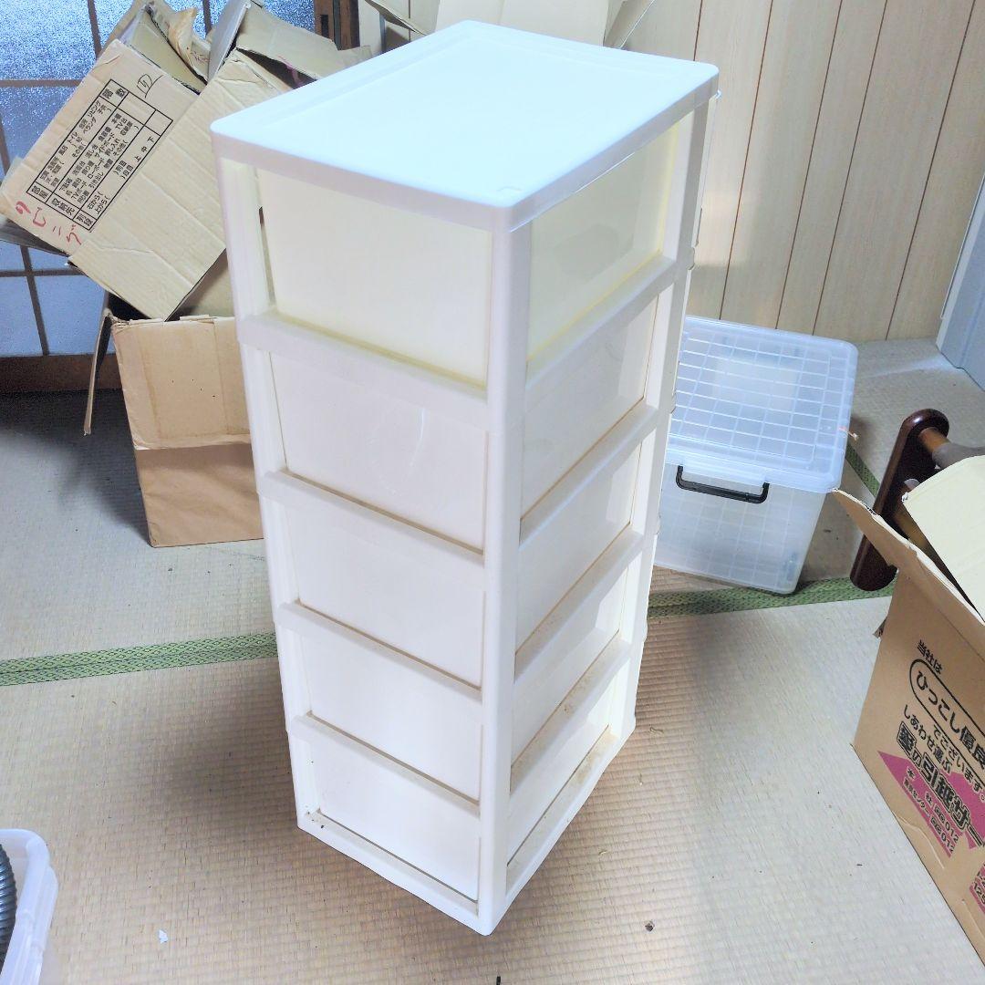 ★2/11値下げ★レトロポップ ローズ柄 キャスター付き 5段チェスト