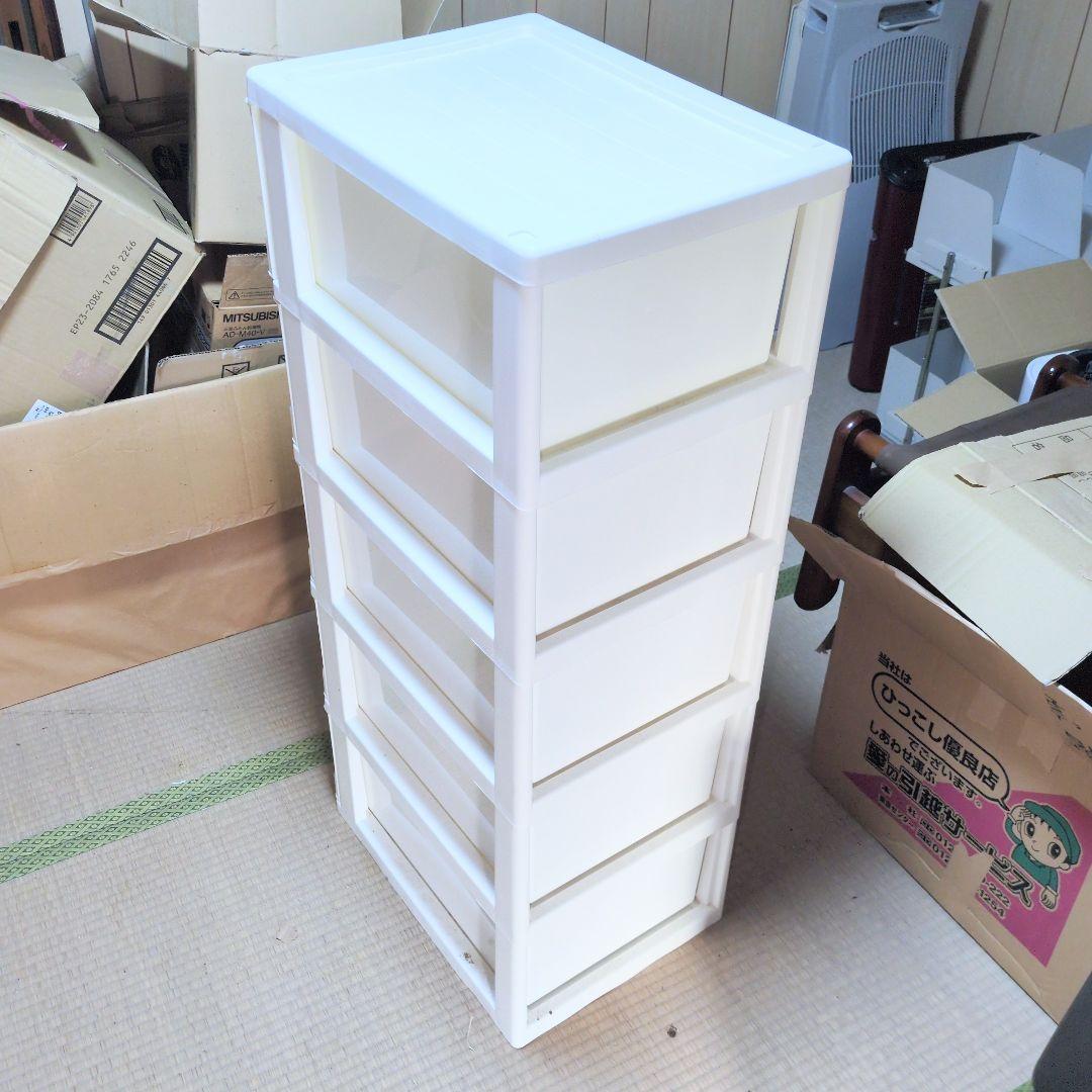 ★2/11値下げ★レトロポップ ローズ柄 キャスター付き 5段チェスト