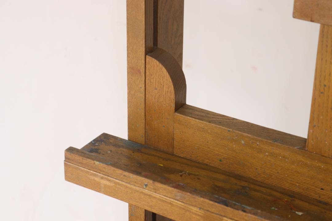 ヴィンテージ 大型 イーゼル 看板立て キャスター 昇降 画架 ディスプレイ