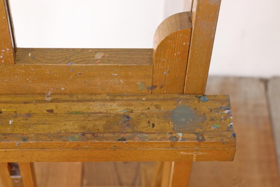 ヴィンテージ 大型 イーゼル 看板立て キャスター 昇降 画架 ディスプレイ