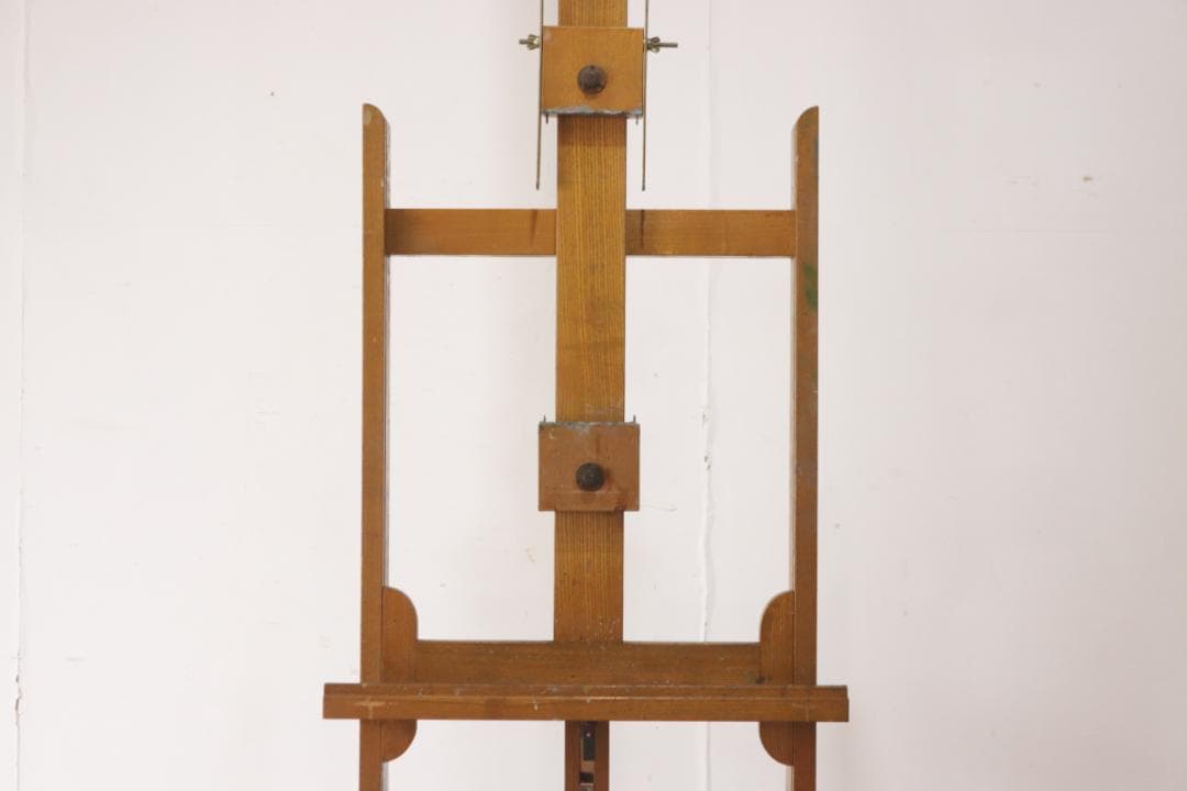 ヴィンテージ 大型 イーゼル 看板立て キャスター 昇降 画架 ディスプレイ