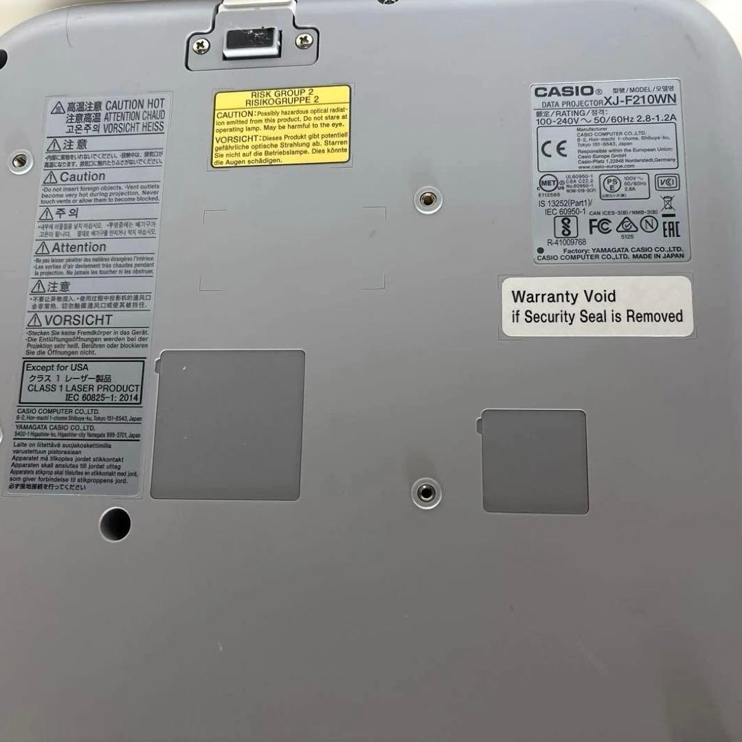 CASIO プロジェクターXJ-F210WN カシオ【ランプ時間619H】会議