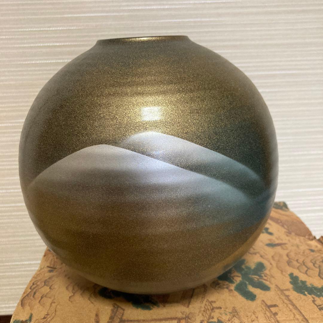 九谷焼花瓶置き物