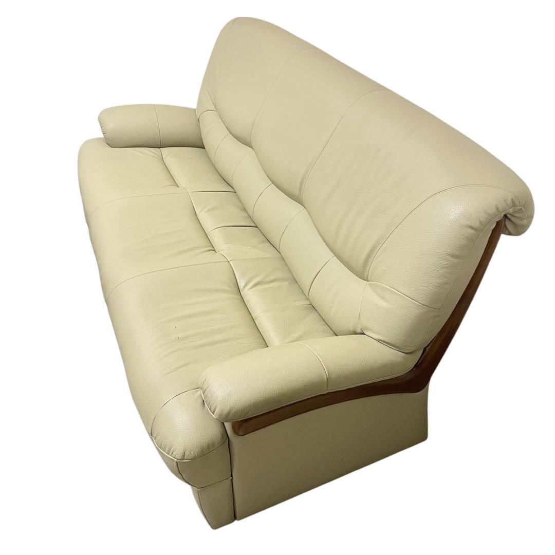 カリモク　チターノ　本革3人掛けソファ　karimoku