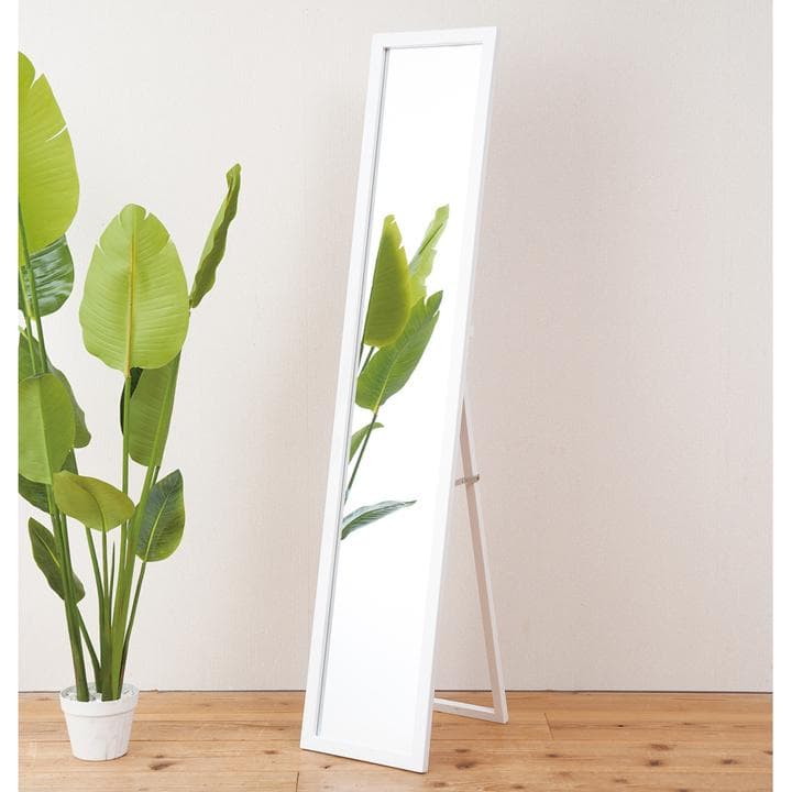 【新品・送料無料】美しい鏡面フレームルックスタンドミラー幅30 鏡 姿見 全身