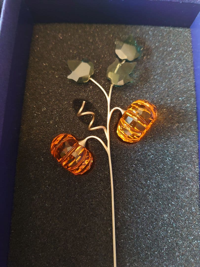 スワロフスキー ガーデンテイルズ　パンプキン　オータムリーフ2個セット