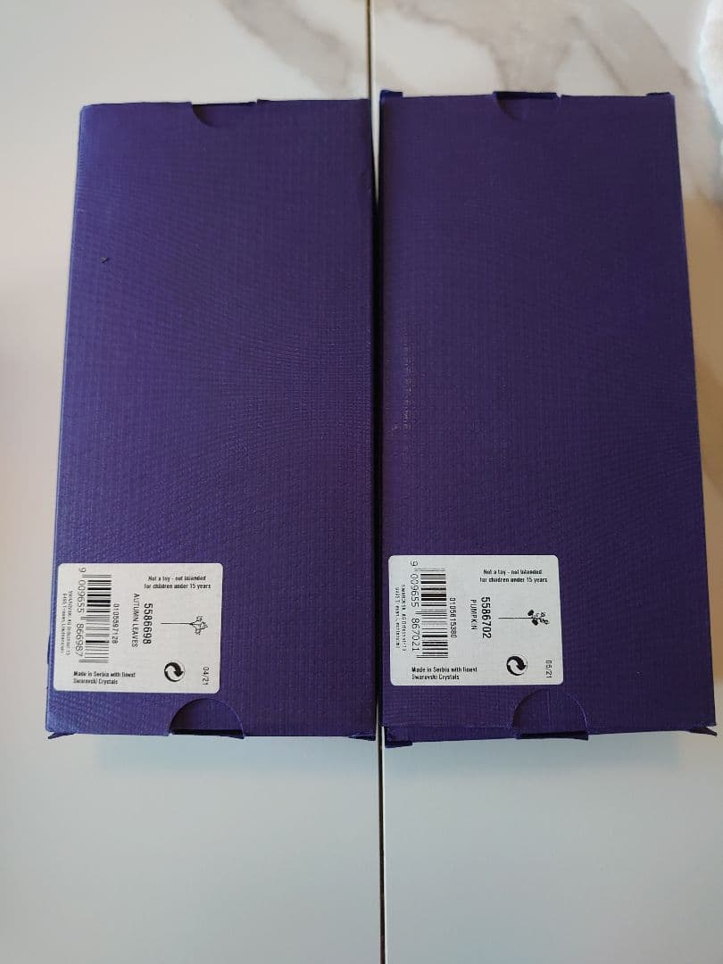 スワロフスキー ガーデンテイルズ　パンプキン　オータムリーフ2個セット