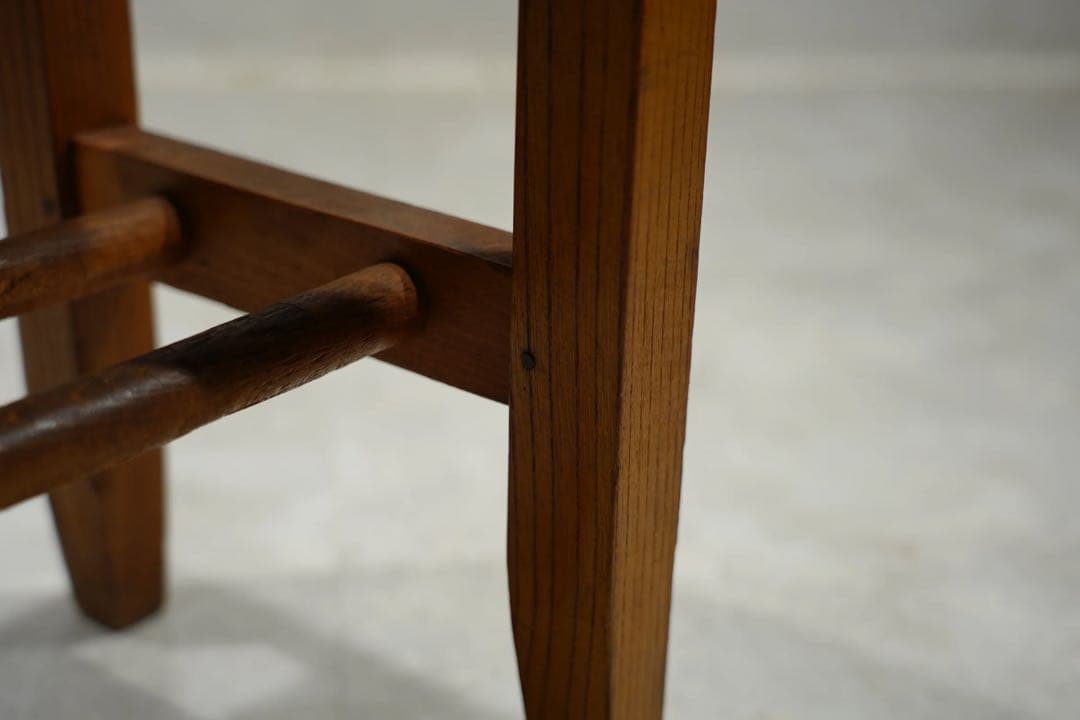 木製スツール　昭和レトロ　ビンテージ　チェア　古木
