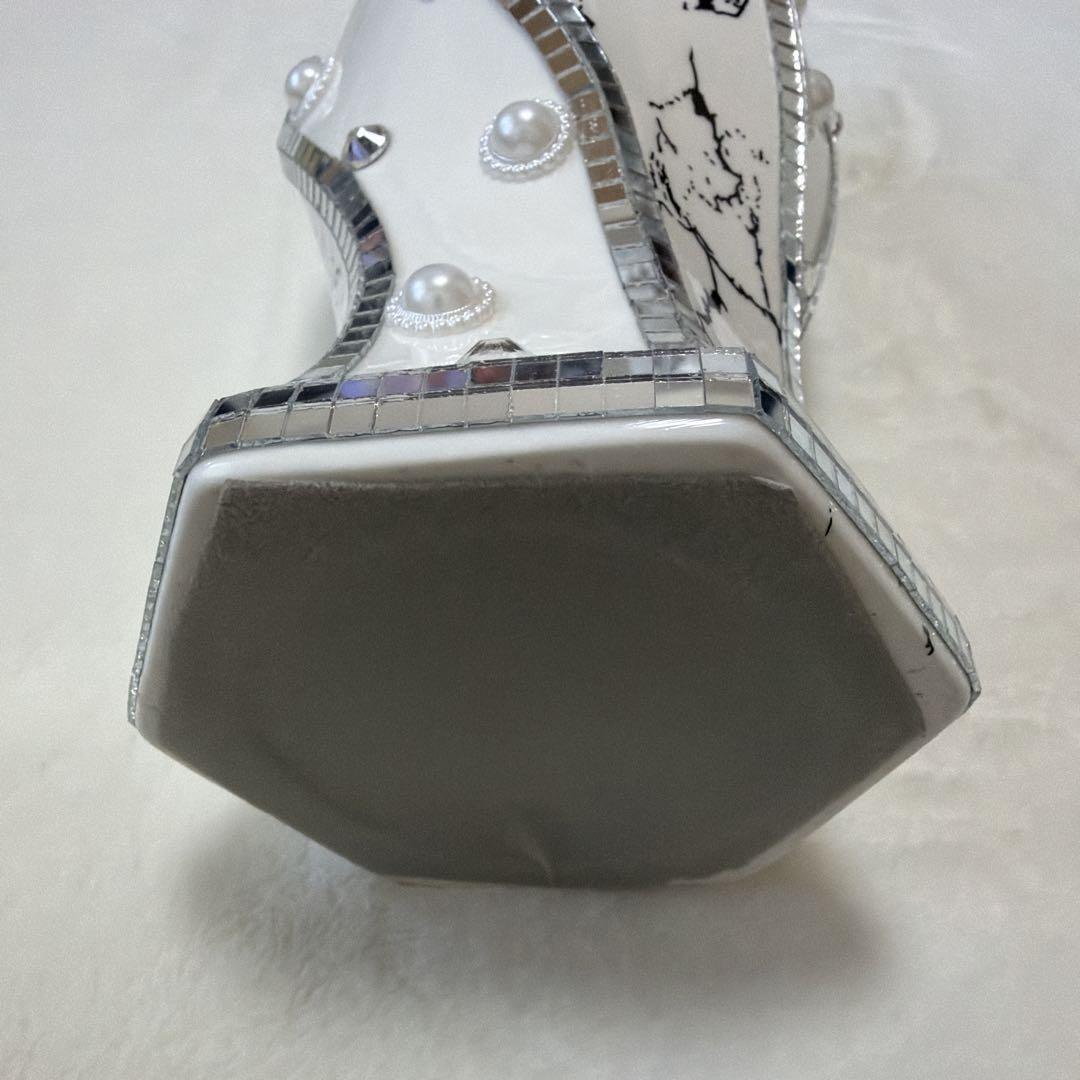 花瓶 セラミック ラインストーン モダン