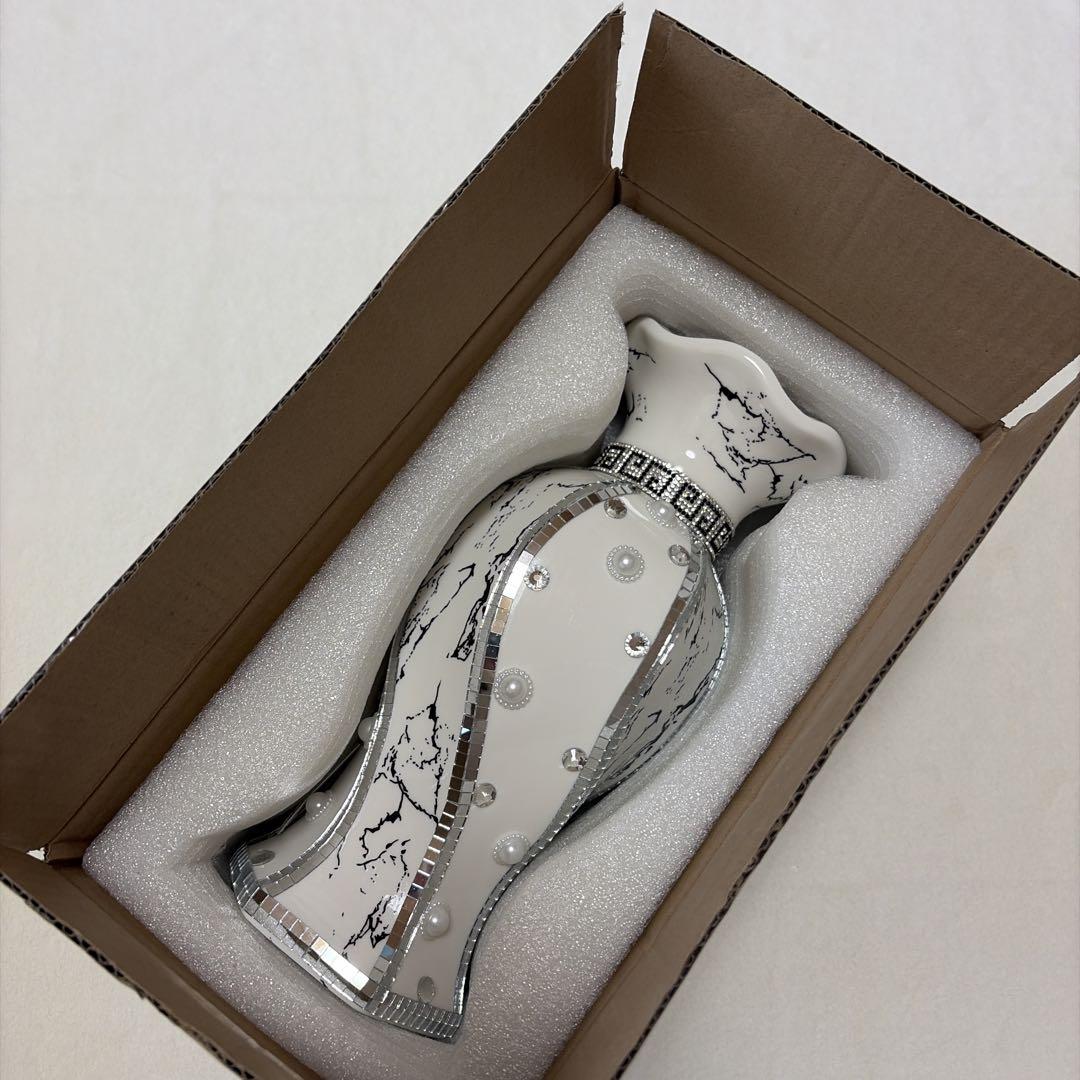 花瓶 セラミック ラインストーン モダン