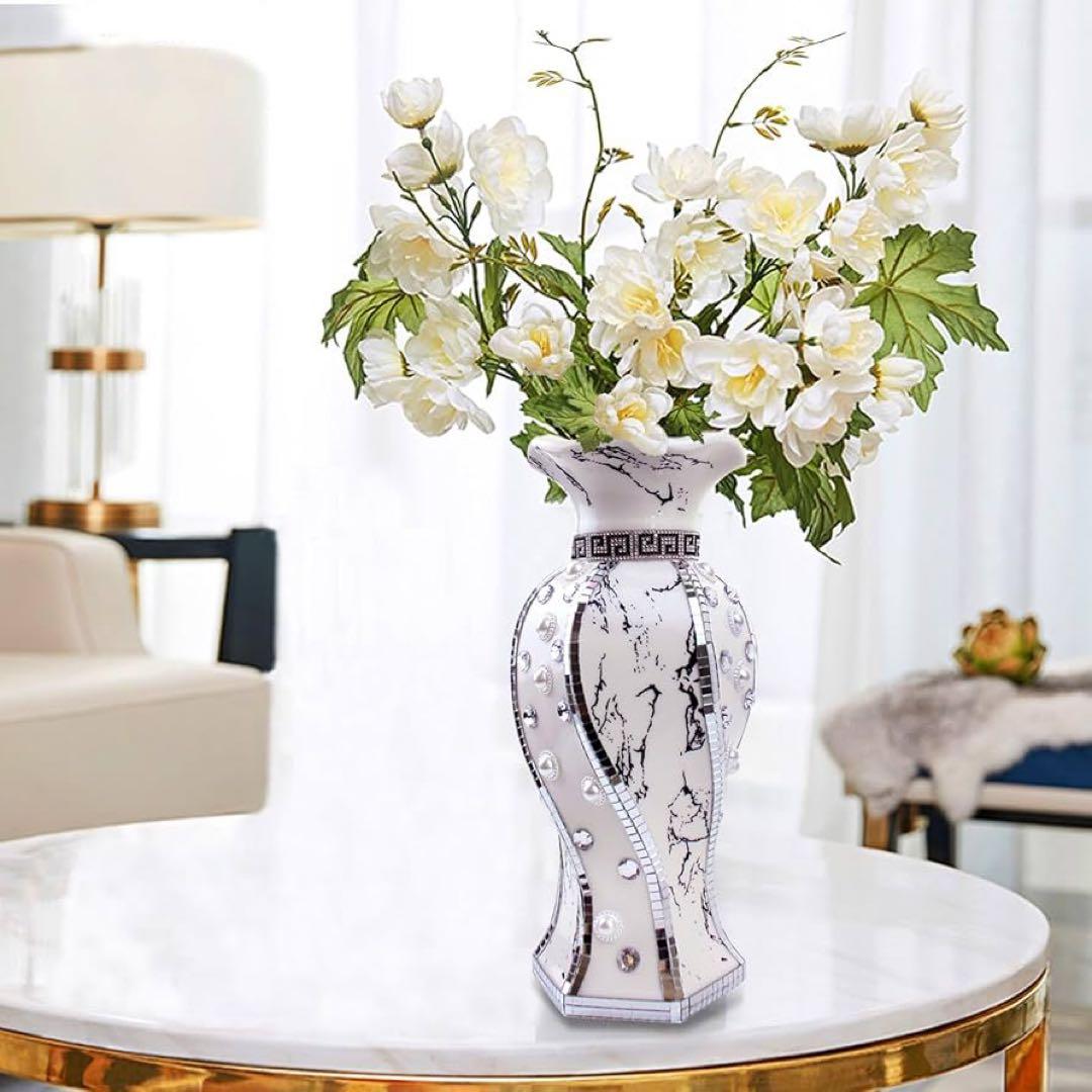 花瓶 セラミック ラインストーン モダン