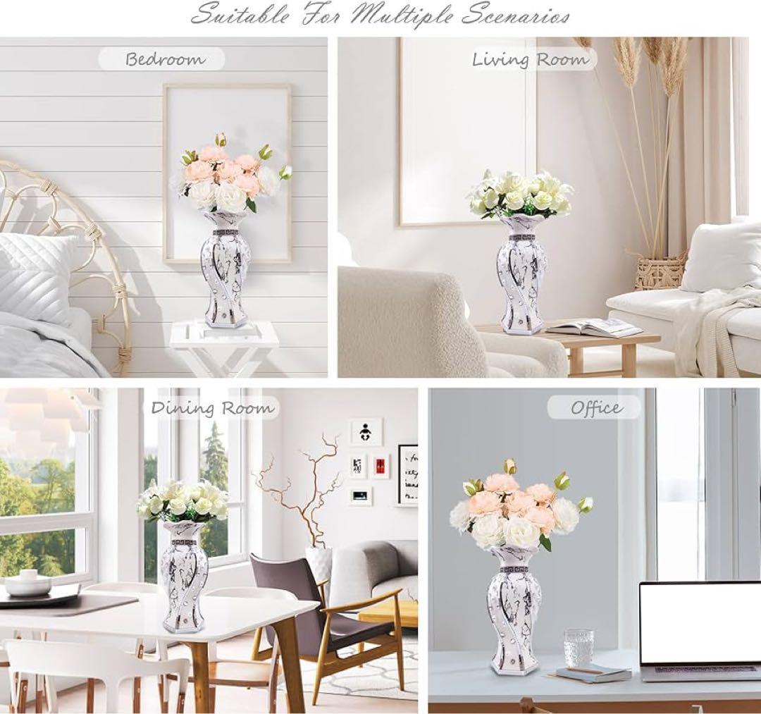 花瓶 セラミック ラインストーン モダン